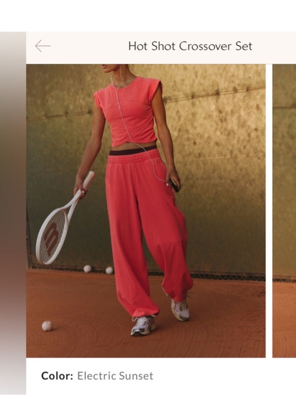 NWT Free People FP Movement Hot Shot Crossover Set - electric sunset pink- Large - Picture 6 of 11